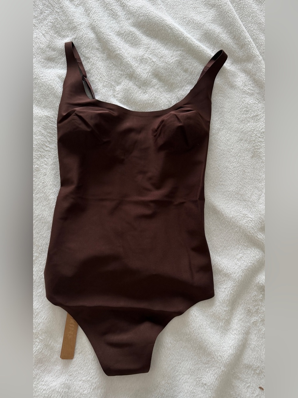SKIMS Sculpting Brown Scoop-Neck Bodysuit